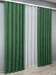 Комплект штор VR-Textil Микровелюр Petek 200х270 2шт и Тюль 500х270 1709ш-1153т Зеленыйс белым 71-032/6 - изображение 3