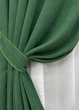 Комплект штор VR-Textil Микровелюр Petek 200х270 2шт и Тюль 500х270 1709ш-1153т Зеленыйс белым 71-032/6 - изображение 4