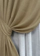 Комплект штор VR-Textil Лен Мешковина 150х270 2шт и Тюль 500х270 673ш-115т Капучино с белым 71-035/4 - изображение 4