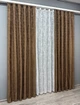 Комплект штор VR-Textil Жаккард Мрамор 200х270 2шт и Тюль 500х270 876ш-1400т Коричневый с белым 71-059/6 - изображение 3