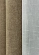 Комплект штор VR-Textil Лен Мешковина 200х270 2шт и Тюль 500х270 1768ш-115т Миндальный с белым 71-052/6 - изображение 7