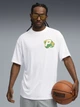 Футболка для баскетбола длинная мужская Puma Playoff Series 63290201 M White с принтом (4069157818629) - изображение 2