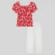Детский летний комплект (блузка + штаны) для девочки Tommy Hilfiger 759175543 110-116 см Разноцветный (1159843683) - изображение 2