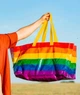 Водонепроницаемая подарочная сумка Радужный ЛГБТ для покупок Rainbow LGBT IKEA, 71 л - изображение 4