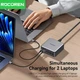 Зарядное устройство - адаптер питания Rocoren 200W GaN 0242 2U+4C черное вилка США (US plug) - изображение 7