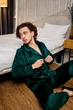 Мужская пижама домашний комплект, рубашка и штаны, велюр изумруд размер L - изображение 7