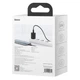 Мережевий зарядний пристрій з кабелем Baseus Super Si Quick Charger 1C 25W EU Sets Black（With Mini White Cable C to C 3A 1m Black） (TZCCSUP-L01) - изображение 7
