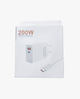 Сетевое зарядное устройство 200Вт PD/QC, USB-C+USB-A, кабель USB-C, белый - изображение 3