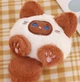Маленький котик- брелок Kawaii біло-коричневий - изображение 3