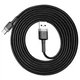 Кабель Baseus Cafule Series USB for Type-C 3м 2A (CATKLF-UG1) Gray/Black - зображення 5