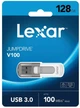 Флеш память USB Lexar JumpDrive V100 128GB USB 3.2 White/Grey (LJDV100-128ABGY) - изображение 3