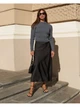 Черная модная юбка FirstWoman XL черный 43436292 - изображение 3