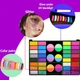 Набор Аквагрим 44 Color Face and Body Water Based Трафареты Кисточки Блестки Губки - изображение 4