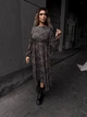 Жіноча легка міді сукня з довгим рукавом Uaclothes 48-50 Коричневий (like34591-150041371) - зображення 2