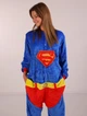 Женская кигуруми пижама взрослая и подростковая Kigurumi Супермен Superman синий M 155-165 см. (1079) - изображение 4