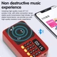 Портативный FM радиоприёмник / Bluetooth-колонка с аккумулятором цифровой LED-дисплей MP3-плеер USB / TF / Радио FM / MIC-диктофон / фонарь (цвет красный). - изображение 3
