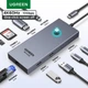 Концентратор 9-in-1 UGREEN CM885 Revodok HDMI 4K60Hz, PD100W, RJ45 1000Mbps, HUB USB3.2 Type-C Gen2 10Gbps, SD/TF-170MB/s для ноутбуків, ПК Grey (75028) - зображення 1
