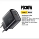Сетевое зарядное устройство Essager Quick Charger Type-C 30W Black - изображение 7