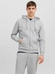 Толстовка на молнии мужская Jack & Jones 12249342 2XL Light Grey (5715434106291) - изображение 1