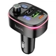 Автомобільний зарядний пристрій Hoco E62, 2 USB, Type-C, QC, PD, з FM-модулятором, чорний - зображення 2