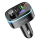Автомобільний зарядний пристрій Hoco E62, 2 USB, Type-C, QC, PD, з FM-модулятором, чорний - зображення 4