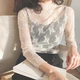 Жіноча прозора кофтинка гольф водолазка блузка в сіточку Honey Fashion Accessories XS/S білий (10-111) - зображення 2