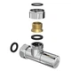 Кран для полотенцесушителя угловой Laris 1/2" - 3/4" Обычный + эксцентрики 2шт (LX-8202) - изображение 4