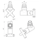 Кран для полотенцесушителя угловой Laris 1/2" - 3/4" Элит 2шт (ZZ-4704) - изображение 6