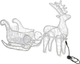 Dekoracyjna figura świetlna Springos CL1220 Renifer z saniami 150 cm Biały ciepły (5907719422350) - obraz 3