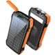 Повербанк Promate Solartank-20pdqi 20000mah Сонячна Панель Та Ліхтарик Чорно Помаранчевий Зарядний Пристрій (314400) - зображення 1