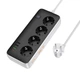 Сітковий підовжувач HOCO AC22 Sunlight 4-bit (PD30W/1C3A) desktop socket (EU/GER)(L=3M) Black (6942007636728) - зображення 1