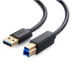 Кабель UGREEN US210 USB 3.0 AM to BM Print Cable 2m (Black）(UGR-10372) (UGR-10372) - изображение 1