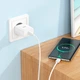 Сетевого зарядного пристрою HOCO C104A Stage single port PD20W Charger Set (Type-C to Type-C) (EU) White (6931474782915) - зображення 8