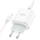 Мережевий зарядний пристрій HOCO C104A Stage single port PD20W charger set (C to iP)(EU) White (6931474782908) - изображение 1
