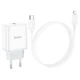 Мережевий зарядний пристрій HOCO C104A Stage single port PD20W charger set (C to iP)(EU) White (6931474782908) - изображение 6