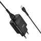 Мережевий зарядний пристрій з кабелем HOCO C72Q Glorious single port QC3.0 charger set(Micro) 18W Black (6931474732521) - изображение 3