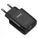 Мережевий зарядний пристрій HOCO C72Q Glorious single port QC3.0 charger 18W Black (6931474732507) - изображение 4