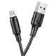 Кабель BOROFONE BX41 USB to Micro 2.4A, 1m, PVC, PVC connectors, magnetic, Black (6931474738455) - изображение 1
