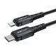 Кабель ACEFAST C4-01 Type-C to iP 3A, 30W, 1.8m, nylon, zinc connectors, Black (6974316281306) - изображение 4