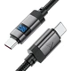 Кабель ACEFAST C15-03 USB-C to USB-C zinc alloy digital display braided charging data cable Black (6974316283720) - изображение 5