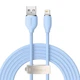 Кабель Baseus Jelly Liquid Silica Gel Fast Charging Data Cable USB to iP 2.4A 2m Blue (CAGD000103) - зображення 1