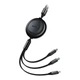 Кабель Baseus Free2Draw Retractable Crystal Fast Charging Data Cable USB M+L+C 3.5A 1.1m Cluster Black (P10368700111-02) - зображення 3
