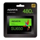 Накопичувач SSD ADATA Ultimate SU650 480GB 2.5" SATA III 3D NAND TLC (ASU650SS-480GT-R) - изображение 2