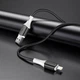 Кабель BOROFONE BX79 USB to iP 2.4A, 1m, silicone, silicone connectors, Black (6974443384741) - зображення 4
