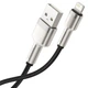 Кабель Baseus Cafule Series Metal Data Cable USB to IP 2.4A 0.25m Black (CALJK-01) - зображення 4