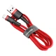 Кабель Baseus Cafule Cable USB For Lightning 2.4A 1m Red+Red (CALKLF-B09) - изображение 4