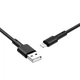 Кабель BOROFONE BX31 USB to iP 2.4A, 1m, silicone, TPE connectors, Black (6931474710352) - изображение 3