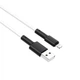 Кабель BOROFONE BX31 USB to iP 2.4A, 1m, silicone, TPE connectors, White (6931474710369) - изображение 1