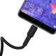 Кабель BOROFONE BX30 USB to Type-C, 3A, 1m, silicone, TPE connectors, Black (6931474706928) - изображение 4