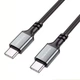 Кабель BOROFONE BX83 Type-C to Type-C Famous 60W silicone charging data cable Black (6974443386448) - изображение 1